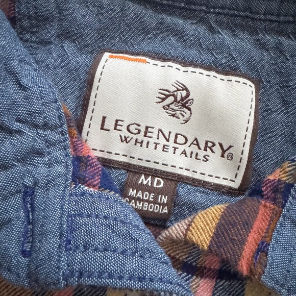 Legendary Whitetails Stockyards Plaid Flannel Shirt Lot Womens Medium Western - Picture 2 of 15